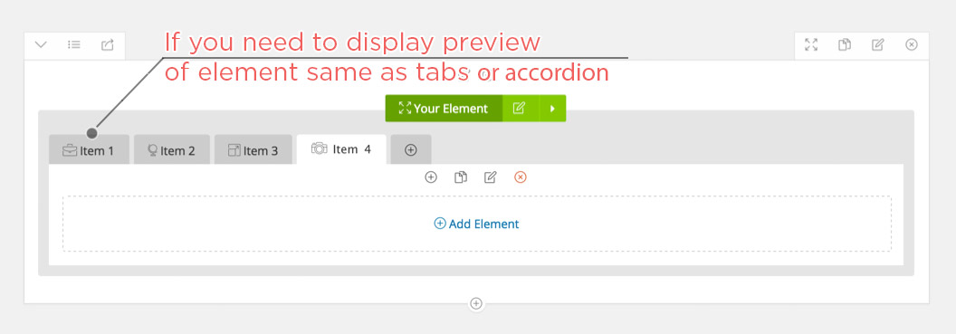 Display your Element as Tabs or Accordion